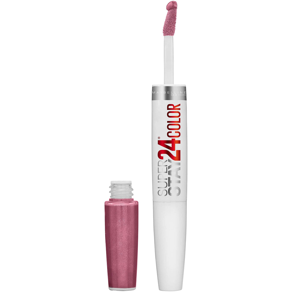 Maybelline Super Stay 24, 2-Step Liquid Lipstick Makeup, Long Lasting Highly Pigmented Color with Moisturizing Balm, Perpetual Plum, Purple, 1 Count Beauty & Personal Care MAYBELLINE