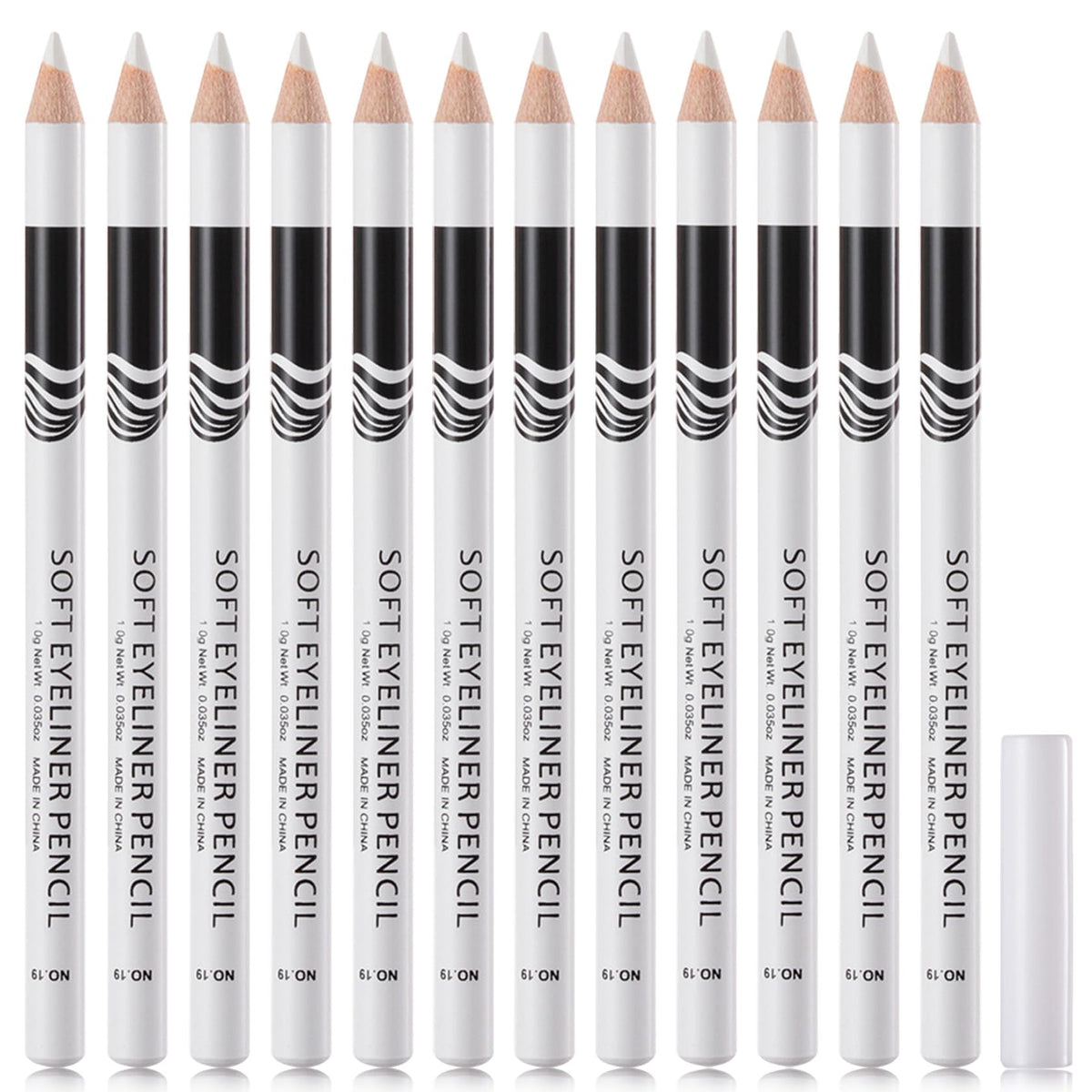 WENJLYJ 12 PCS White Eyeliner Pencils,Professional Long Lasting Waterproof Makeup Pencils,Highly Pigmented Inner Corner Eye Highlighter Eyeliner Beauty & Personal Care WENJLYJ