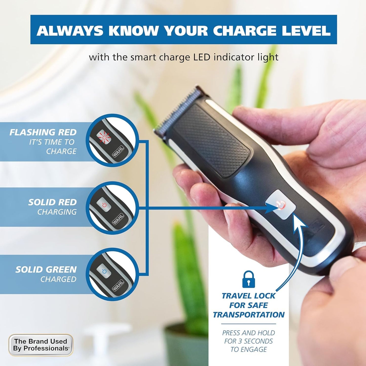 Wahl Clipper Self-Haircut Pro Lithium Ion Cordless Hair Clippers, Easy to Use Self Haircutting Kit Designed for DIY Haircuts - Model 3026122 Beauty and Personal Care Wahl