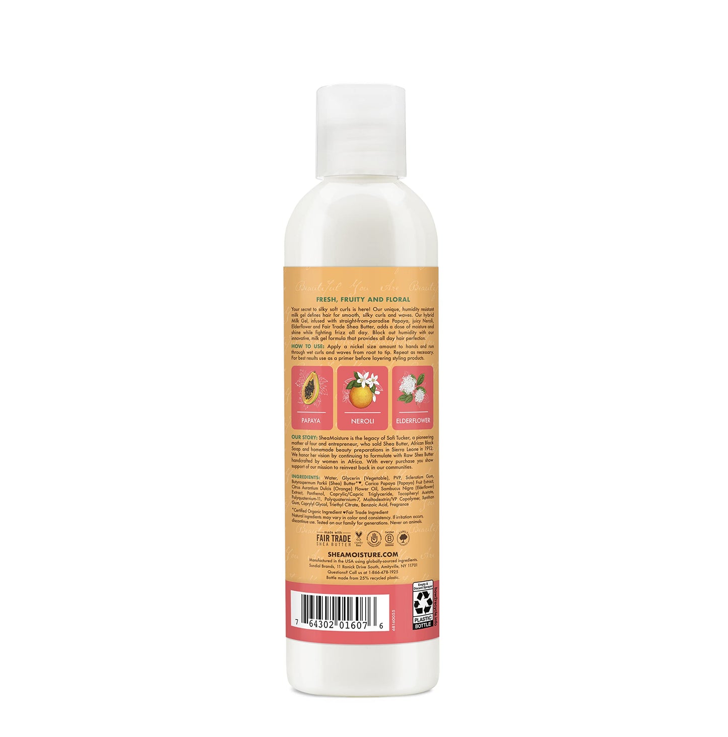 SheaMoisture Milk Gel for Wavy Curly Hair Papaya and Neroli Parabenfree Curl Gel Oz, 8 Ounce Beauty & Personal Care SheaMoisture