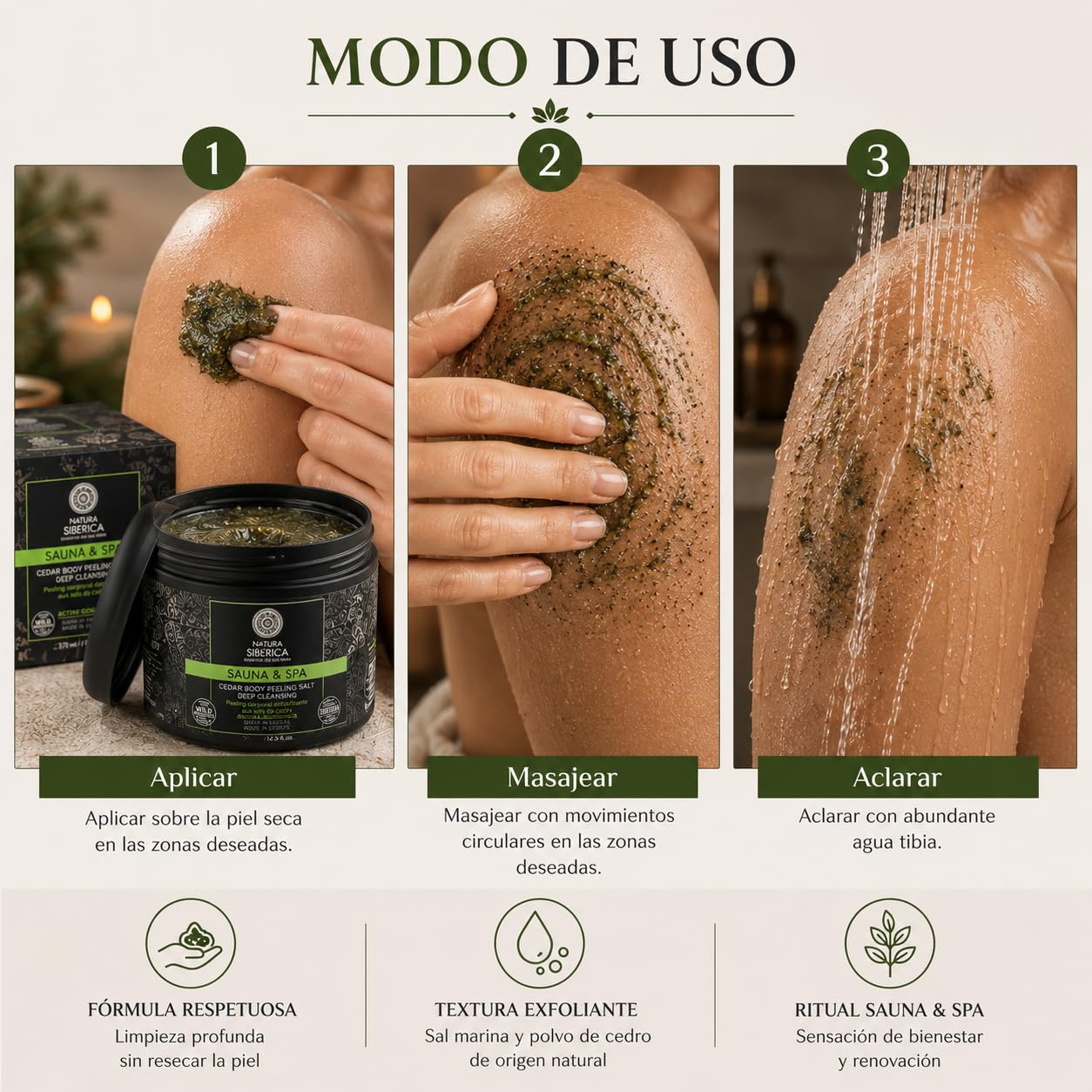 Natura Siberica cedar salts body peeling deep cleansing, 370ml Beauty and Personal Care Natura Siberica