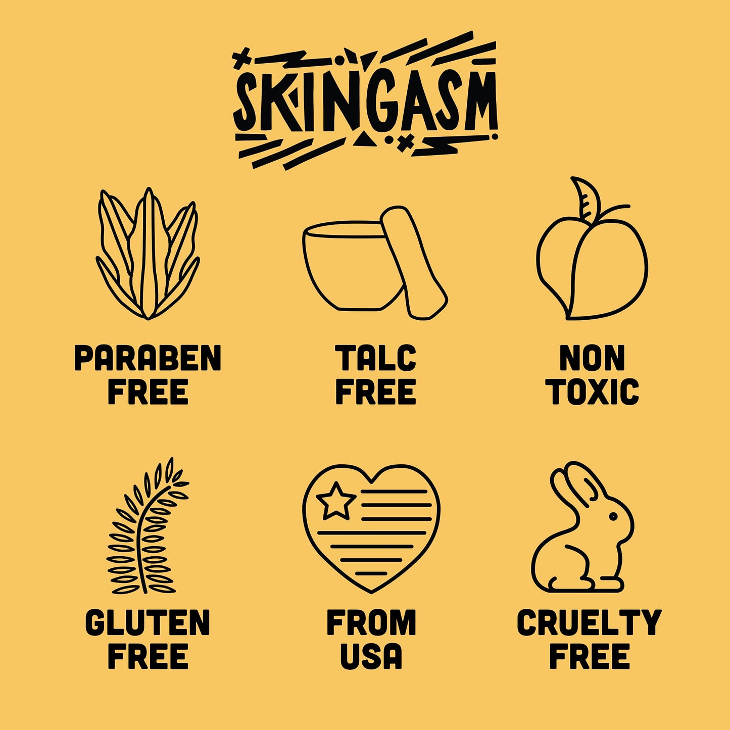 SKINGASM All Over Glitter Balm - The Sexiest Sparkle - Glitter for Your Lips, Eyes, Face, Body & Hair - Cruelty- Free- Glitter Eyeshadow - Vegan Beauty & Personal Care SKINGASM
