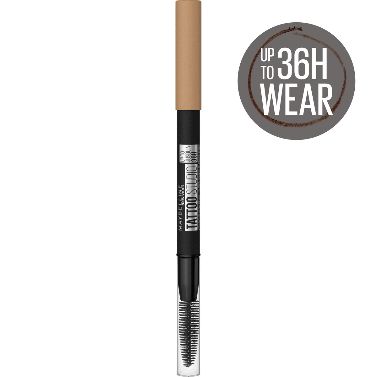 Maybelline TattooStudio Waterproof Eyebrow Pencil, Sharpenable, Longwear, Long Lasting, Pigmented Eyebrow Pencil for Defined Brows, Light Blonde, 1