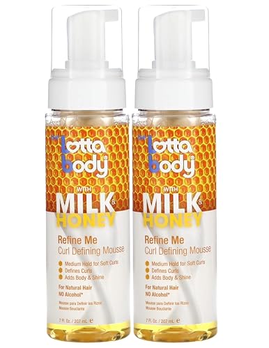 Lotta Body Mousse Curl Define Milk & Honey 7 Ounce Refine Me (Pack of 2) Beauty & Personal Care Lottabody
