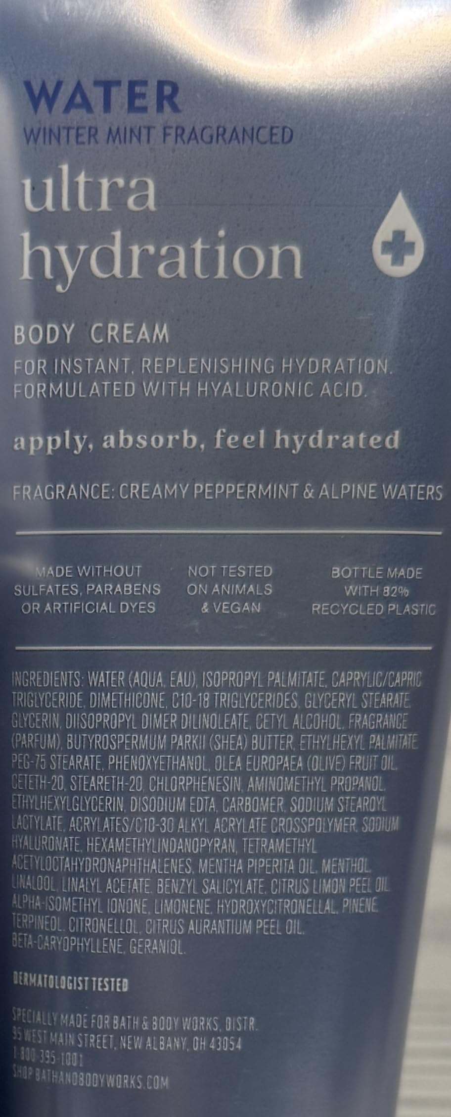 Bath & Body Works Women's Water Winter Mint Body Cream and Fine Fragrance Mist 2 Piece Set Beauty and Personal Care Bath & Body Works