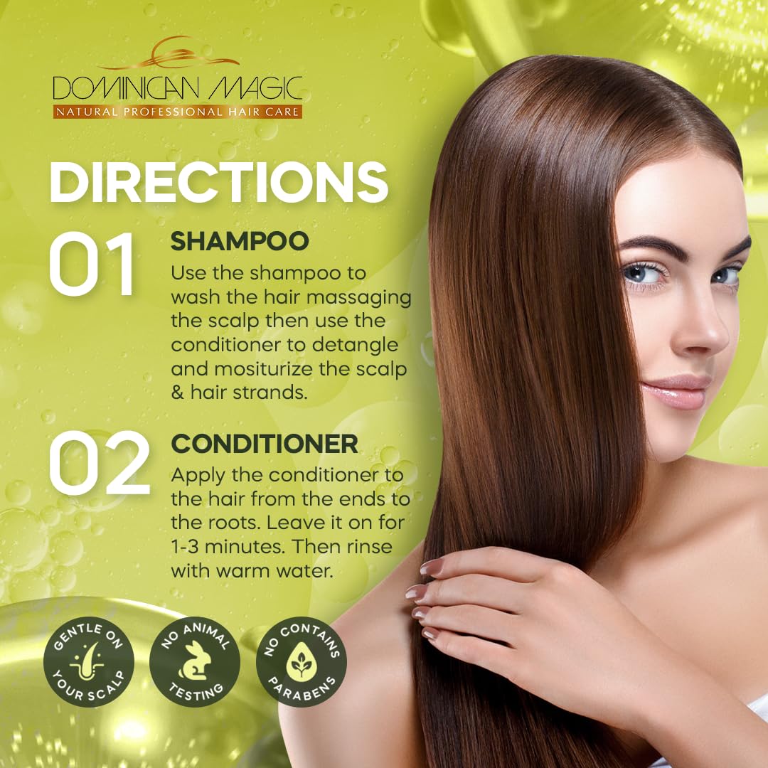 Dominican Magic Avocado Detangler Shampoo & Conditioner - 1-Gallon Duo Set - Deep Moisture & Strength for All Hair Types- Tangle-Free Hair, Salon Beauty & Personal Care DOMINICAN MAGIC
