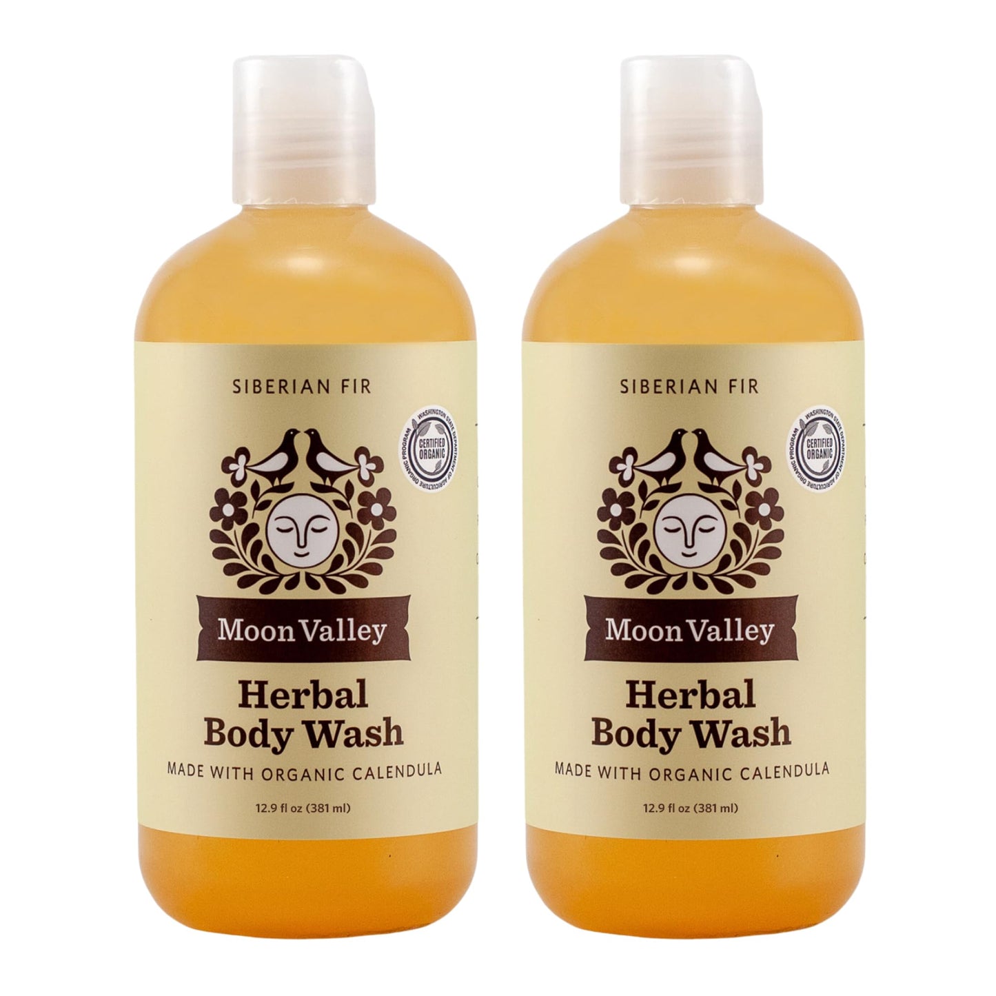 Herbal Body Wash, Siberian Fir by Moon Valley, All Natural Ingredients, No Parabens, Vegan, Moisturizing Essential Oils, Two Pack Beauty & Personal Care Moon Valley Organics