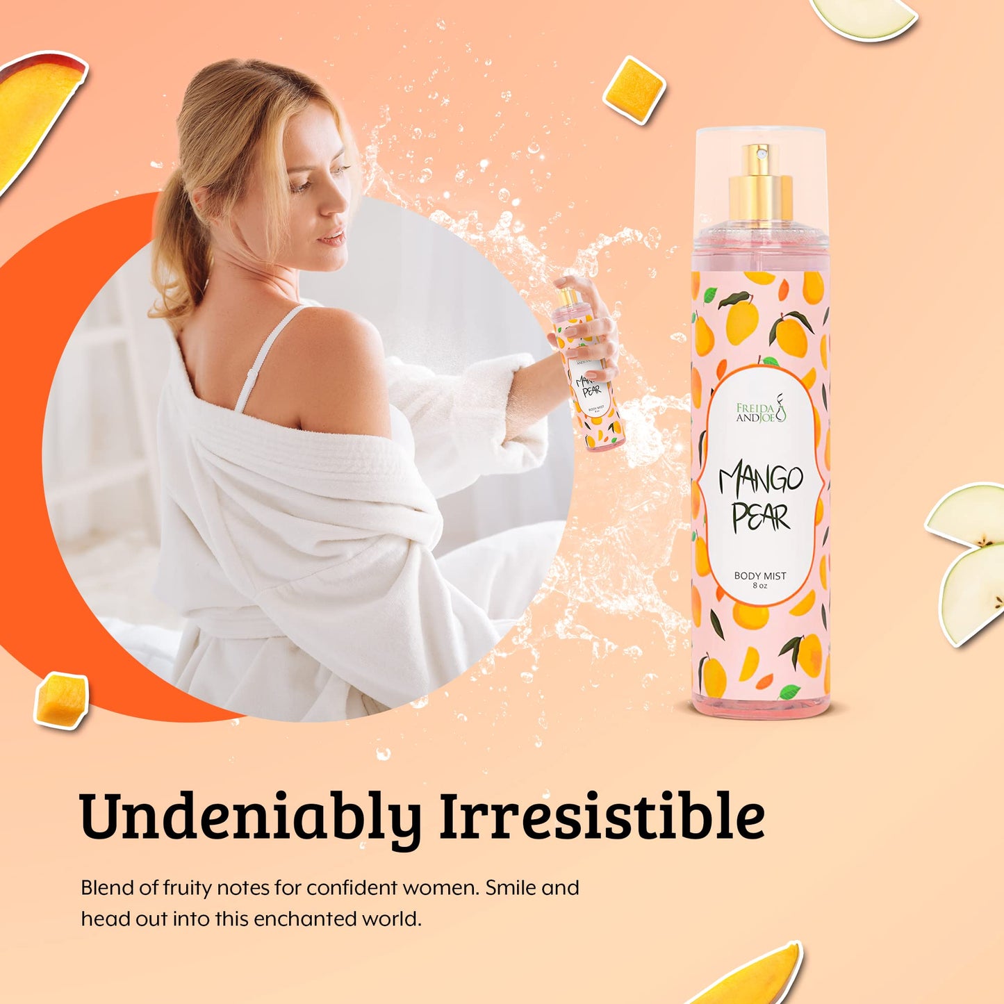 Freida and Joe Exquisite Body Spray Mango Pear Scent: Luxury Women's Perfume Fragrance Body Mist Spray - Ideal for Special Occasions - 8 oz Fine Mist Beauty & Personal Care Freida and Joe