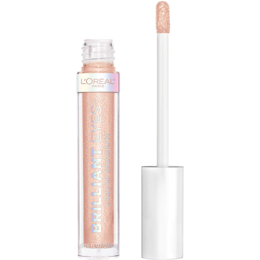 L'Oreal Paris Brilliant Eyes Shimmer Liquid Eye Shadow, Longwearing Lasting Shimmer, Crease Resistant, Flake-Proof, Precision Applicator, Quick Dry