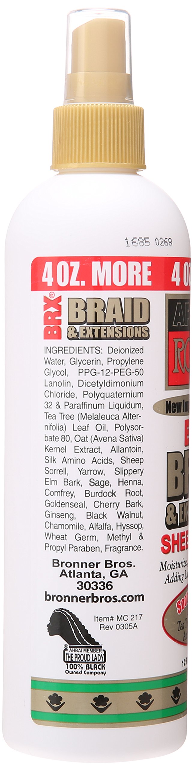 African Royale BRX Braid and Extensions Sheen Spray, 12 oz (Pack of 12) Beauty & Personal Care African Royale