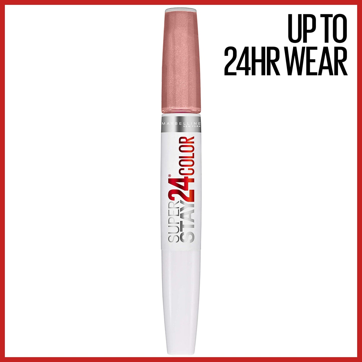 Maybelline Super Stay 24, 2-Step Liquid Lipstick Makeup, Long Lasting Highly Pigmented Color with Moisturizing Balm, Constant Toast, Nude, 1 Count Beauty & Personal Care MAYBELLINE