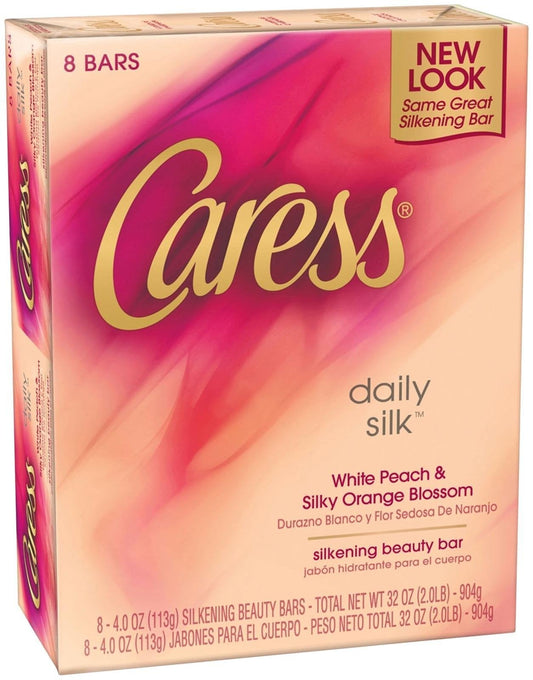 Caress Moisturizing Beauty Bar, Daily Silk, 4 Ounce (Pack of 8) Beauty & Personal Care Caress