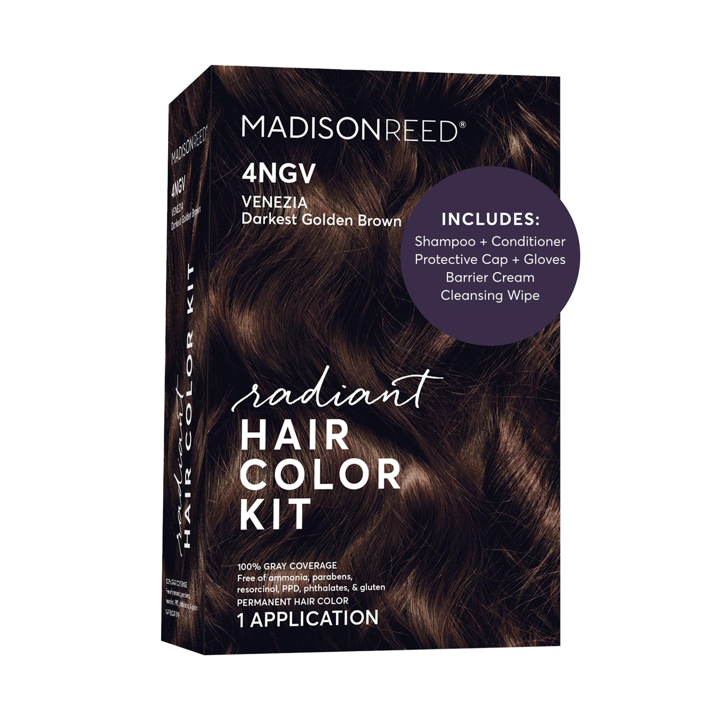 Madison Reed Radiant Hair Color Kit - 4NGV Darkest Golden Brown with Warm Tones (Venezia Brown), Permanent Hair Dye, Superior Gray Coverage Beauty & Personal Care Madison Reed