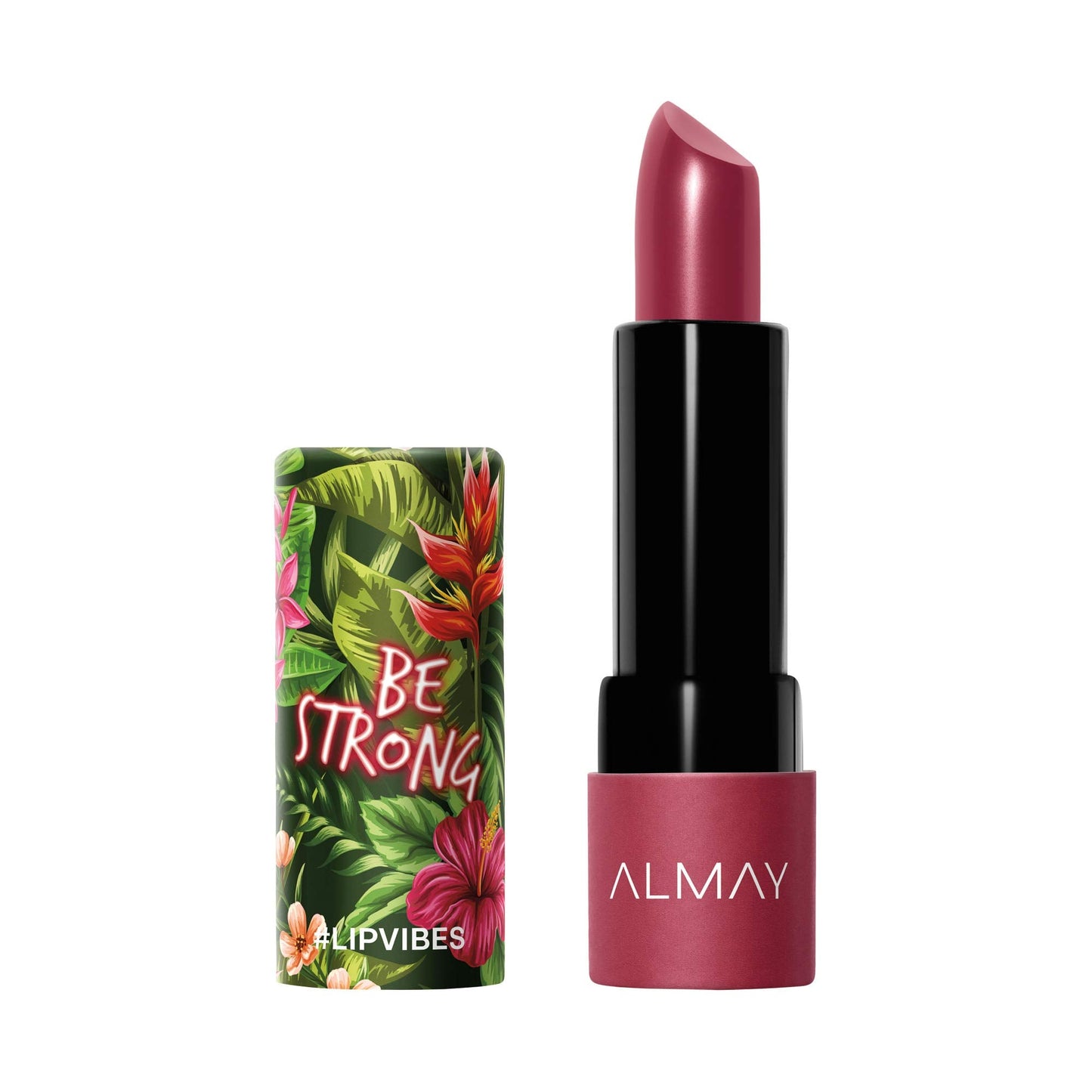 Almay Lip Vibes Lipstick with Vitamin E Oil & Shea Butter, Matte Finish, Hypoallergenic, Be Strong, 0.14 Oz Beauty & Personal Care Almay