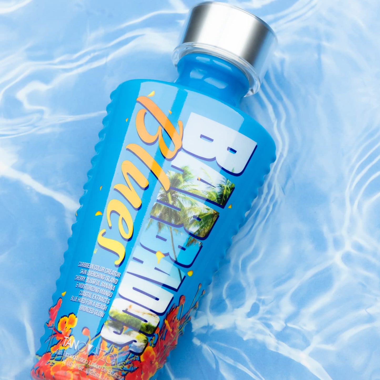 Tanovations Barbados Blues Tanning Lotion - Caribbean Color Creator Skin Quenching Island Cherry, Blissful Banana & Moisturizing Mango Coastal Beauty & Personal Care ED HARDY