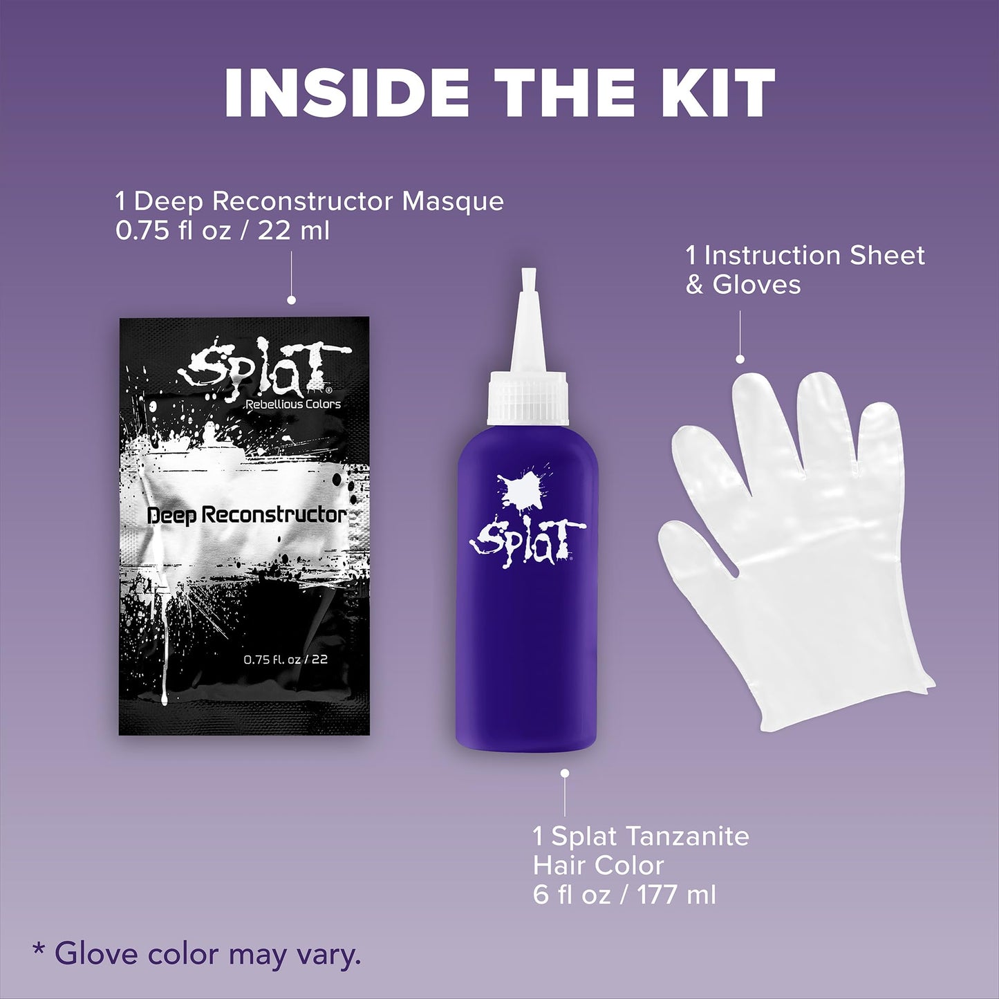 Splat | Midnight Complete Kit | Hair Dye | Semi-Permanent | Long Lasting | Vegan and Cruelty-Free (Midnight Tanzanite) Beauty & Personal Care Splat
