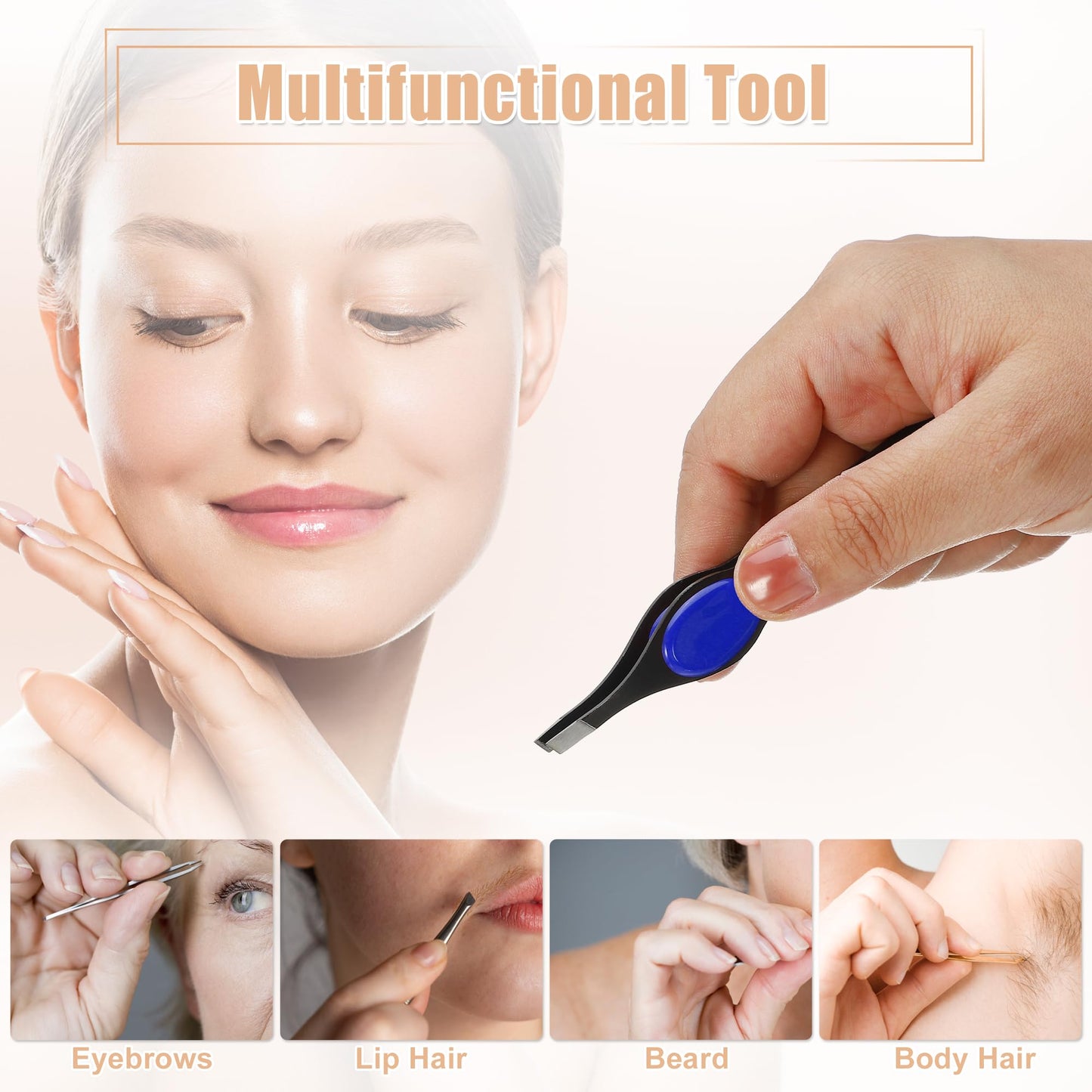 VOCOSTE Anti Slip Eyebrow Clip, Eyebrow Clip for Women Eyebrow Combing, Blue, 3.78"x0.63" Beauty and Personal Care VOCOSTE