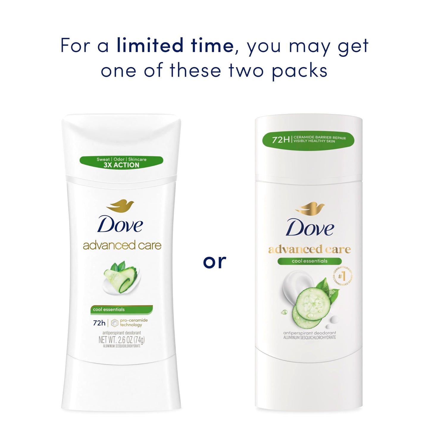 Dove Advanced Care Antiperspirant Deodorant for Women, 72H Sweat & Odor Protection, Pro-Ceramide Technology, Kind to Skin, Alochol Free, Scent: Cool Beauty and Personal Care Dove