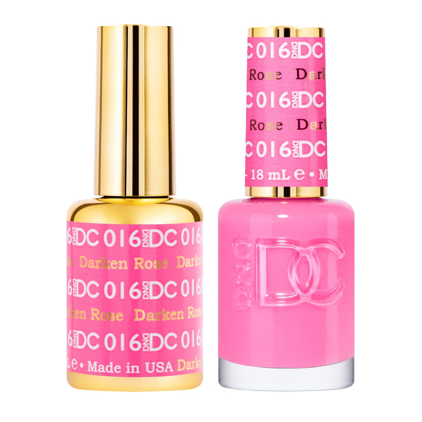 DND DC Gel Polish Set, Pink Collection, UV/LED Gel Polish and Air Dry Nail Lacquer, Matching Chip-Free Polish Duo, 016 Darken Rose, 0.6 Fl Oz Beauty and Personal Care DAISY DND Default Title