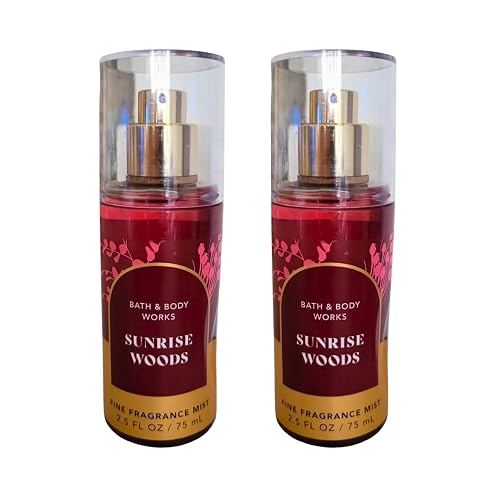 Bath & Body Works Mini Travel Size Fine Fragrance Mists, 2.5oz Each, Set of 2 (Sunrise Woods) Beauty & Personal Care Bath & Body Works