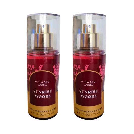 Bath & Body Works Mini Travel Size Fine Fragrance Mists, 2.5oz Each, Set of 2 (Sunrise Woods) Beauty & Personal Care Bath & Body Works