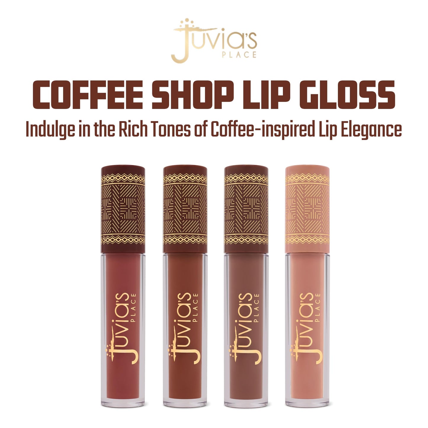 Juvia's Place Coffee Shop Lip Gloss - Honey Honey - Hydrating Butter Lip Gloss for Women, Long-Lasting Shine, Moisturizing Glass-like Finish, Plumping Beauty & Personal Care Juvia's Place