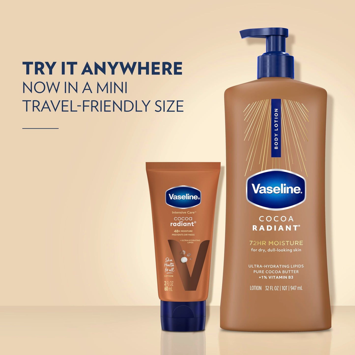 Vaseline Intensive Care Body Lotion Cocoa Radiant for Dry Skin Lotion Made with Ultra-Hydrating Lipids and Pure Cocoa Butter for a Long-Lasting Beauty & Personal Care Vaseline