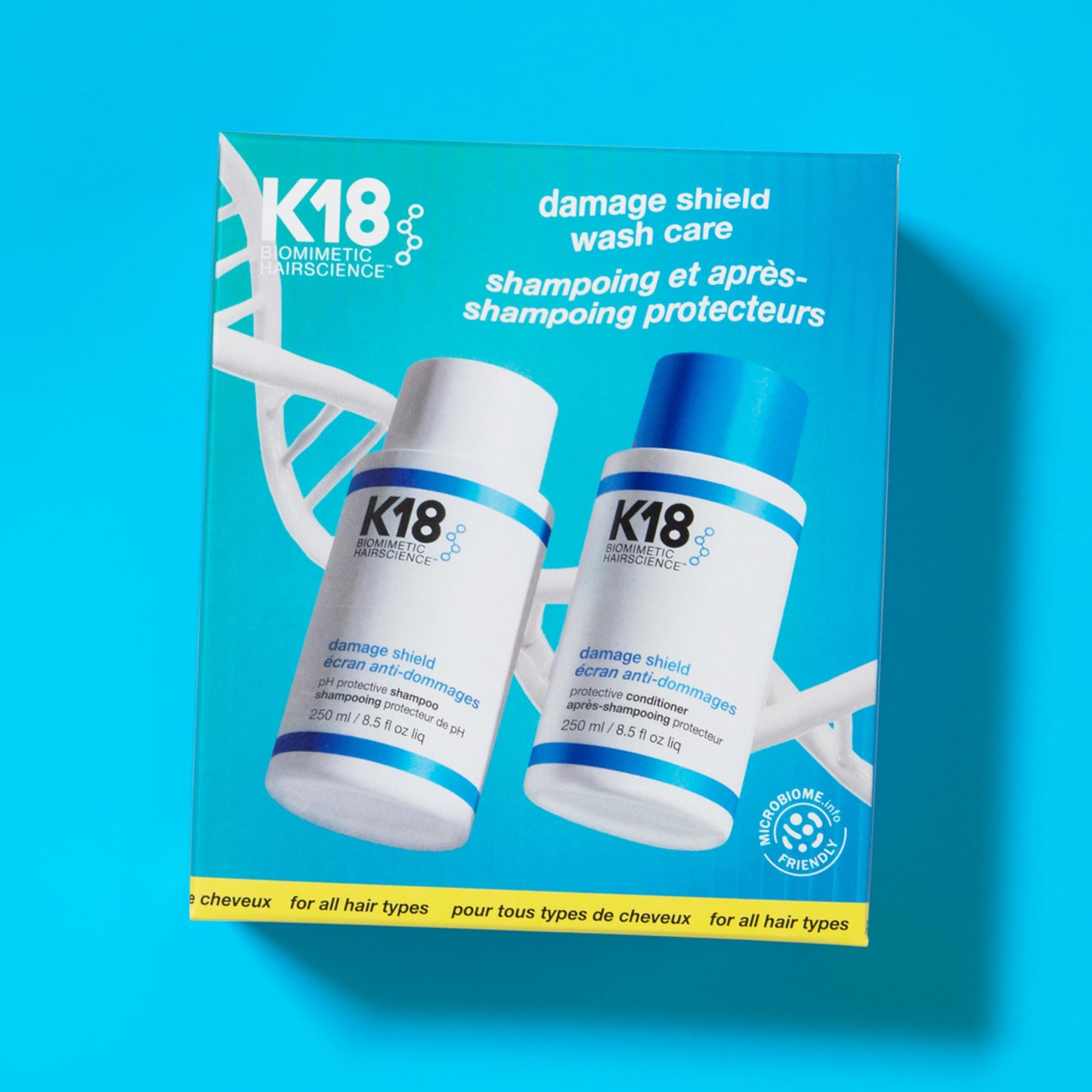 K18 Damage Shield Wash Care Set | Full-Size Color-Safe Protective Shampoo + Conditioner Reduces Frizz And Tangles, Maintains Hair Health, Protects Beauty & Personal Care K18