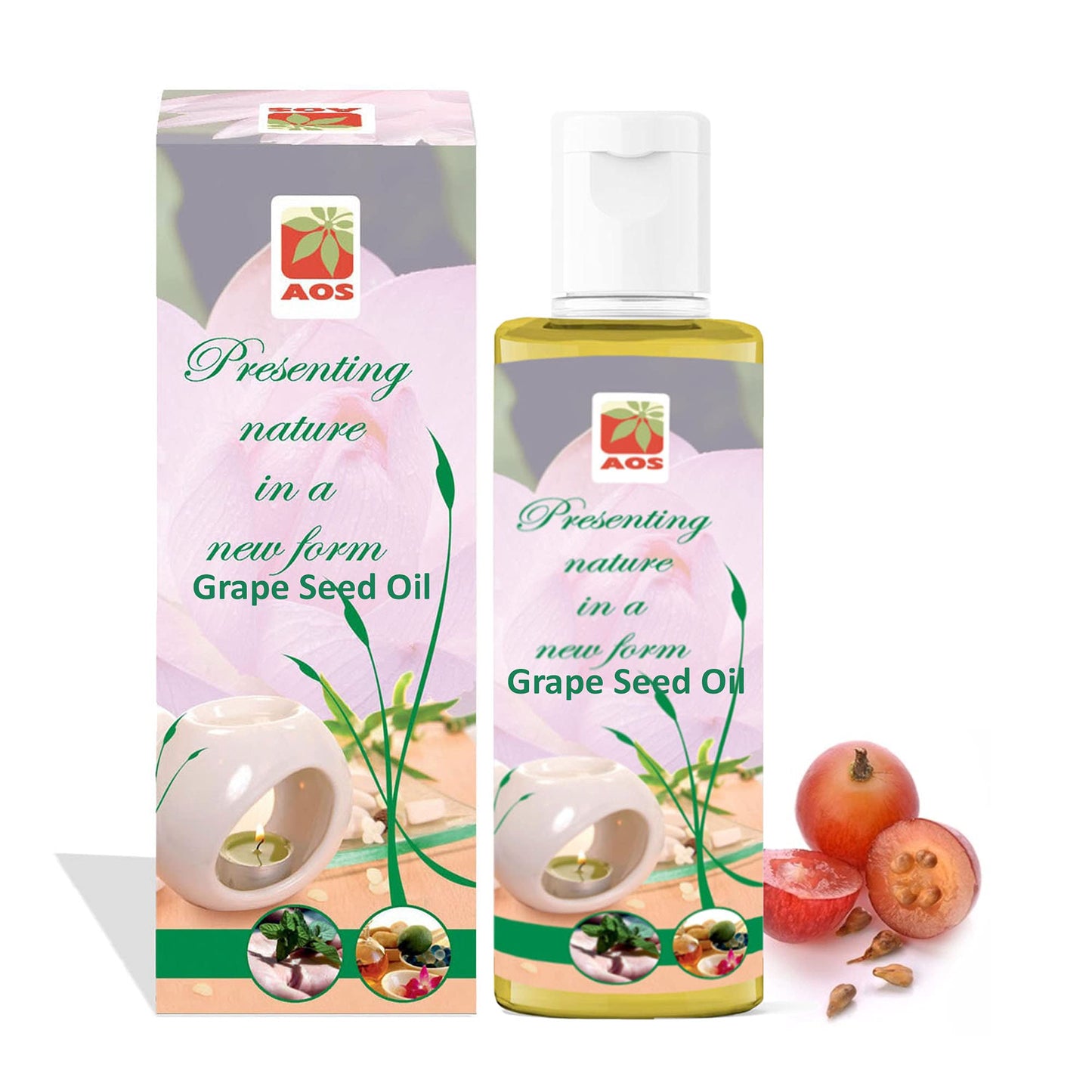 AOS Products 100% Pure Grape Seed Oil (3.38 OZ) Beauty and Personal Care AOS