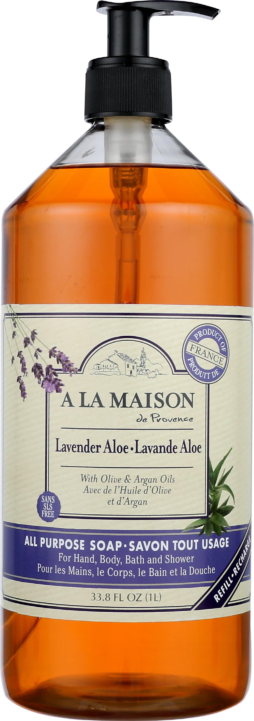 A LA MAISON French Liquid Hand Soap, Lavender Aloe - Natural Hand Wash Made with Essential Oils - Biodegradable, Plant-Based, Vegan, Cruelty-Free Beauty & Personal Care A LA MAISON