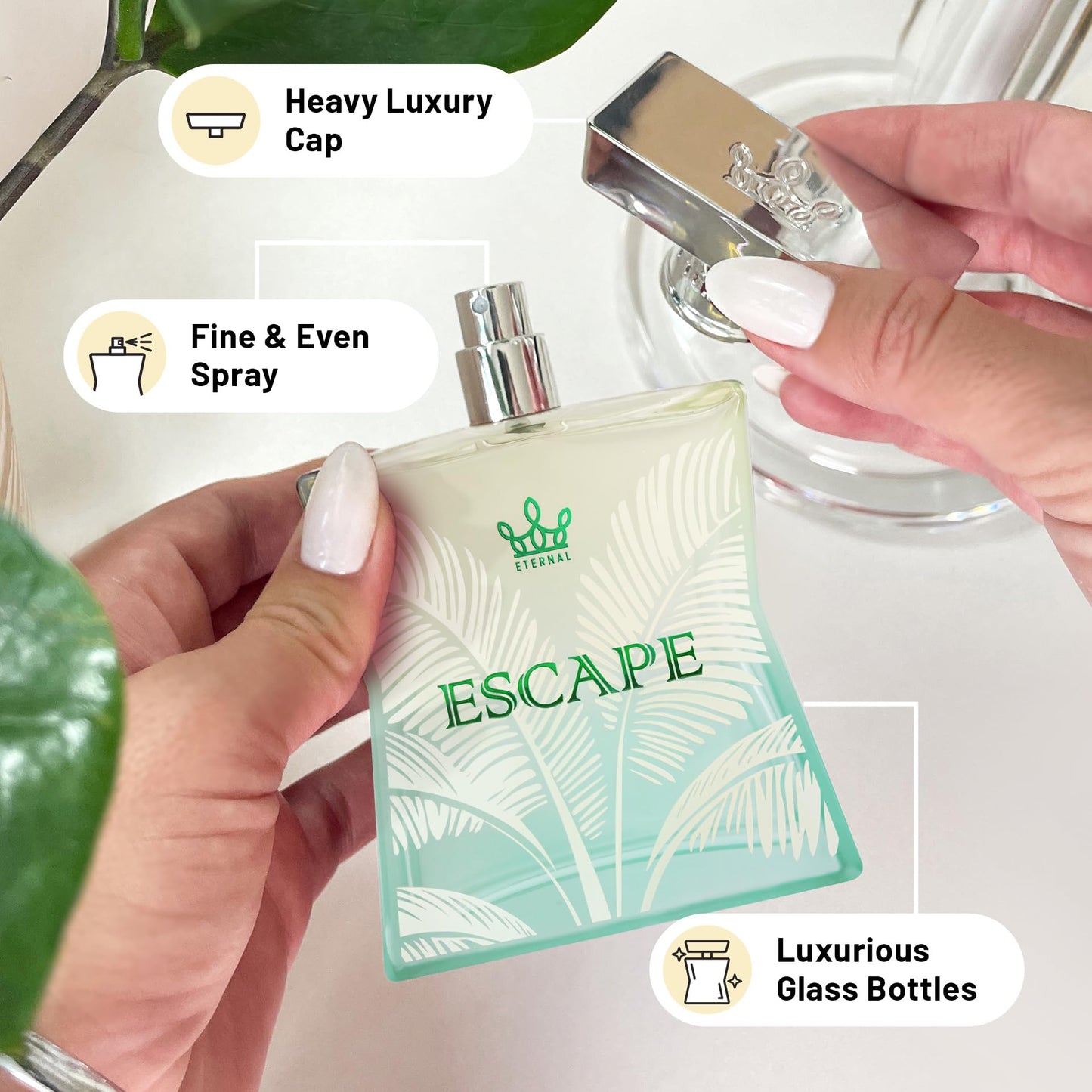 Eternal Fragrance - Eternal Escape - Inspired by Virgin Island Water - 3.4 oz (100ml) - EDP - Vegan - Clean Ingredients - Unisex Perfume for Men Beauty & Personal Care Eternal Fragrance