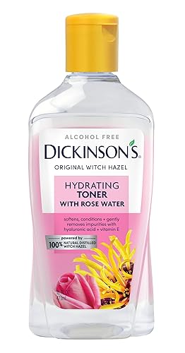 Dickinson's Enhanced Witch Hazel Hydrating Toner with Rosewater, Alcohol Free, 98% Natural Formula, 16 Fl Oz (Pack of 1) Beauty & Personal Care Dickinson's