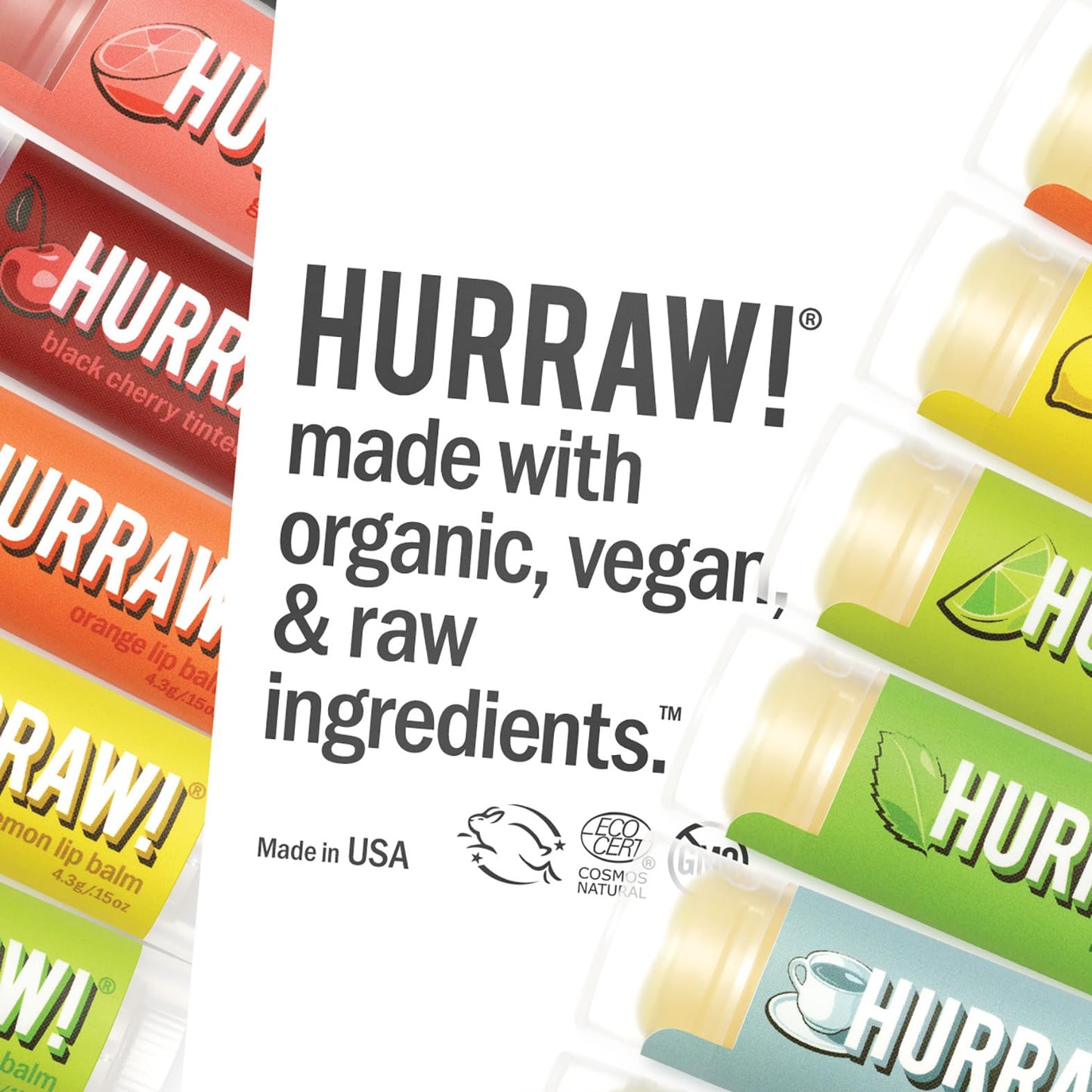 Hurraw! Apple Lip Balm, 3 Pack: Organic, Certified Vegan, Cruelty and Gluten Free. Non-GMO, 100% Natural Ingredients. Bee, Shea, Soy and Palm Free. Beauty & Personal Care HURRAW!