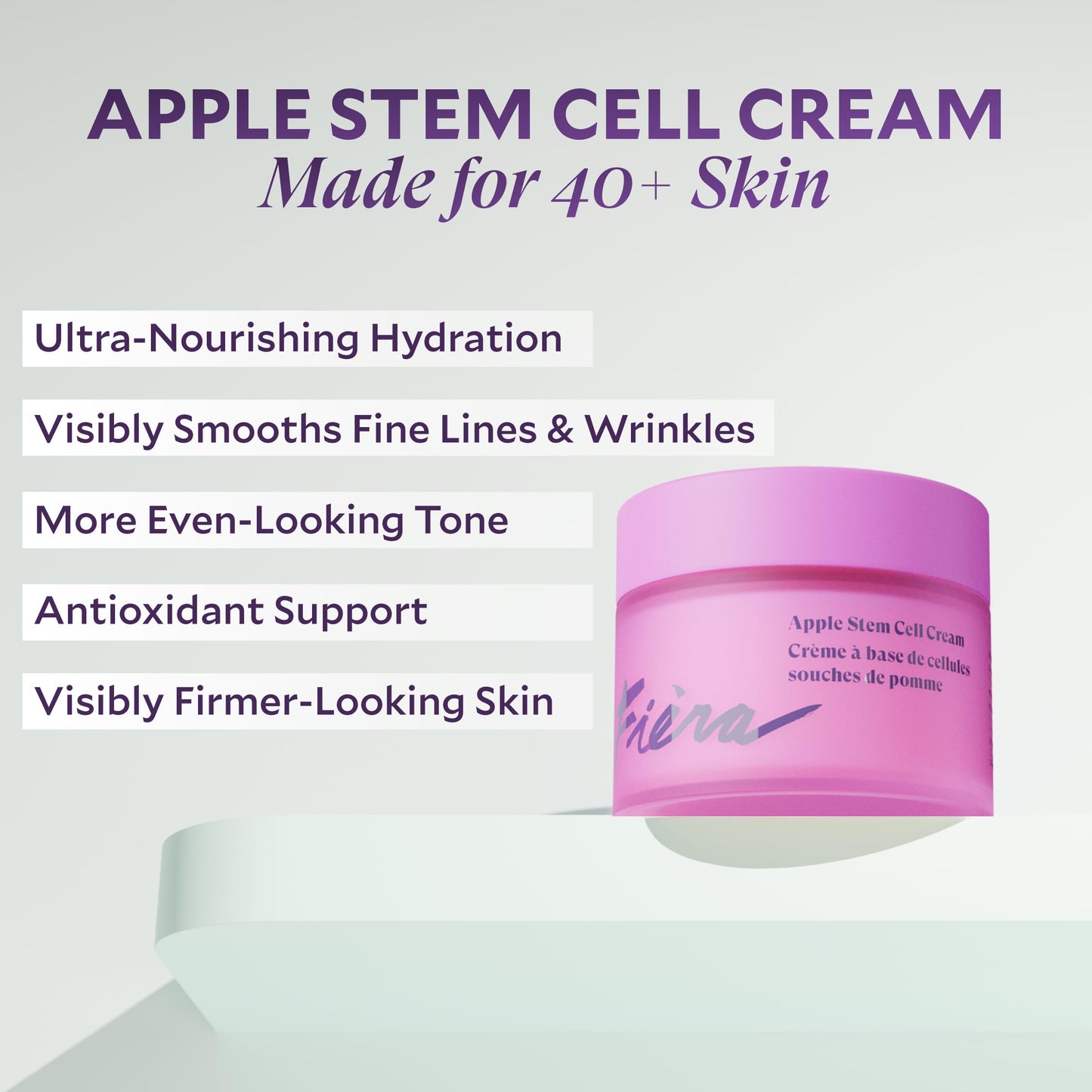 FIÈRA 24-Hour Rejuvenating Face Cream with Apple Stem Cells - Anti-Aging Moisturizer for Mature Skin, Day & Night Hydration, Improves Skin Tone Beauty & Personal Care FIÈRA