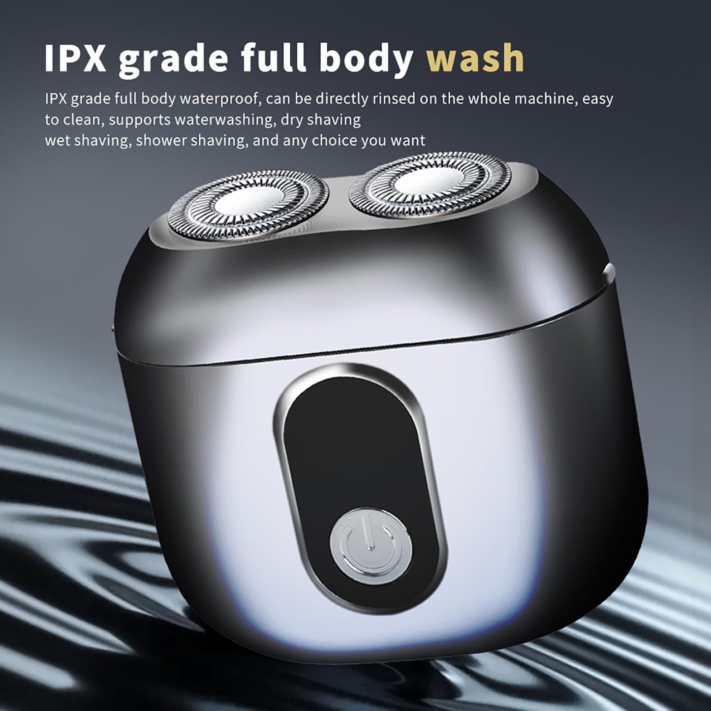 Rotary Electric Shaver Mini Portable for Men,Facial Trimmer Cordless Rechargeable Men's Grooming IPX Waterproof Wet and Dry Choice for Business Travel Beauty and Personal Care QDKVTNDJZ
