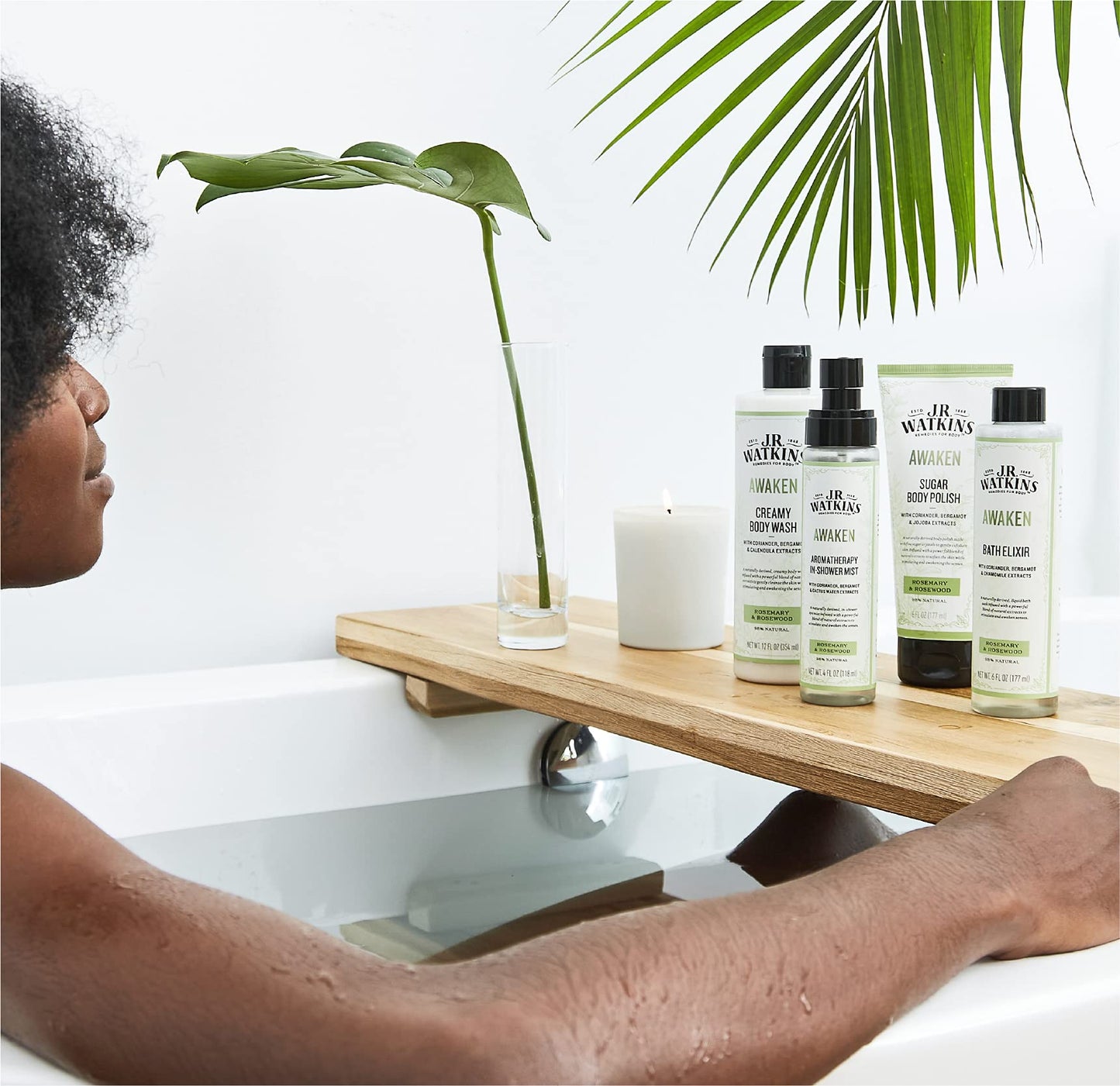 J.R. Watkins Awaken Bath Elixir, Liquid Bath Soak, Rosemary & Rosewood with Natural Extracts, No Salt, No Residue, 6 oz (Pack of 2) Beauty and Personal Care J.R. Watkins