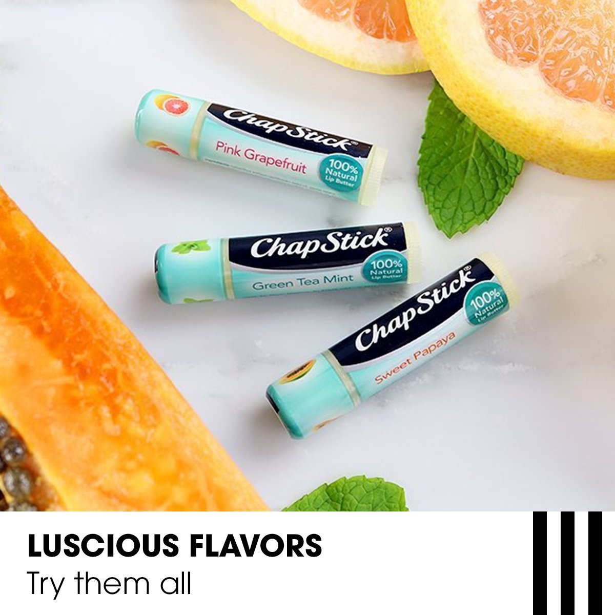 ChapStick Papaya 100% Natural Lip Butter Tube, Lip Balm - 0.15 Oz, Non-Tinted, Sweet Papaya Beauty & Personal Care ChapStick