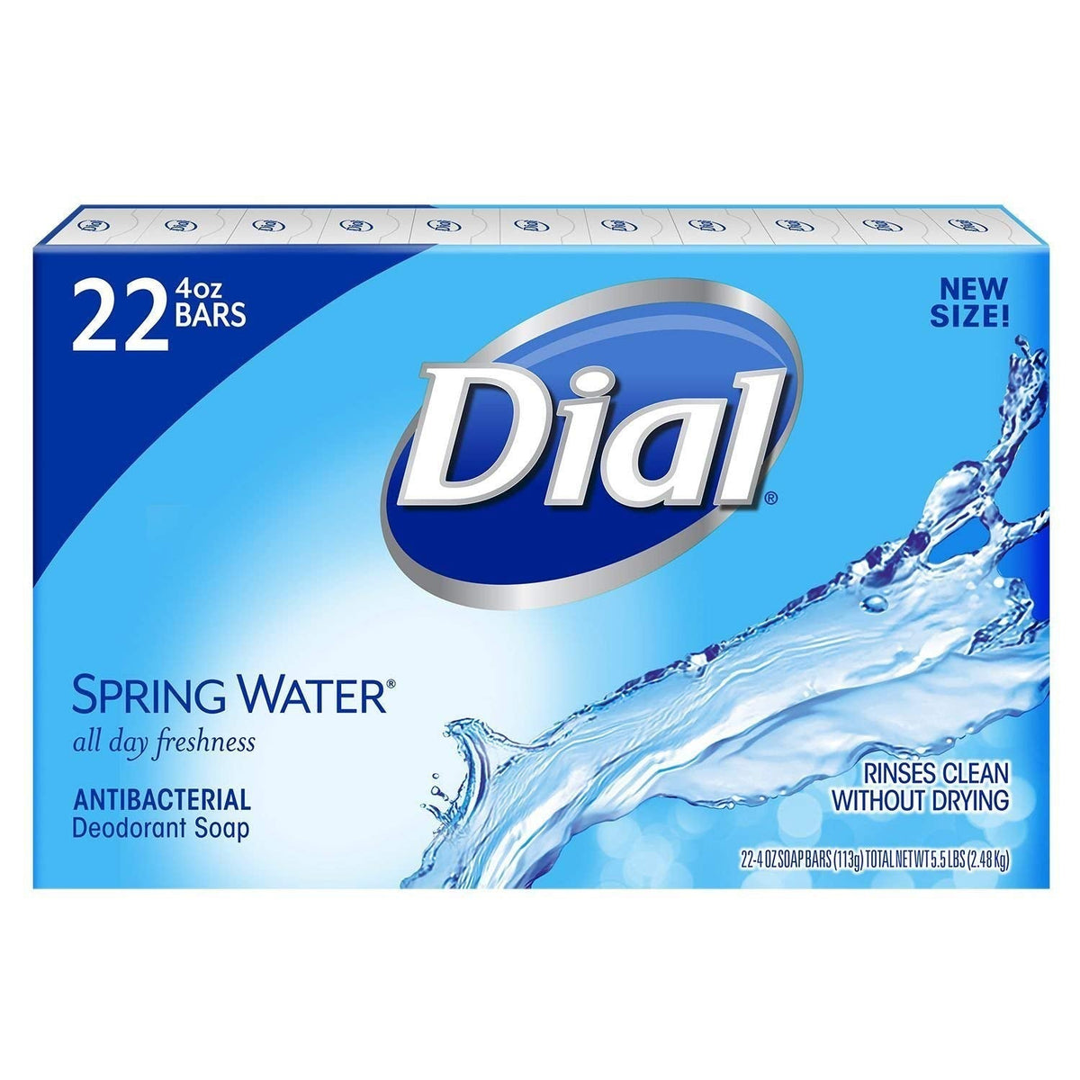Dial Antibacterial Deodorant Soap, Spring Water (4.0 oz, 22 ct.) Beauty & Personal Care Dial