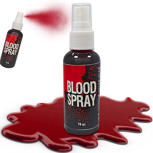 Fake Blood Spray,2.46 oz Fake Blood Makeup,Halloween Liquid Fake Blood Washable Splatter SFX Makeup Kit,Suitable for Clothes Zombie Vampire Halloween Beauty & Personal Care LZYLLS