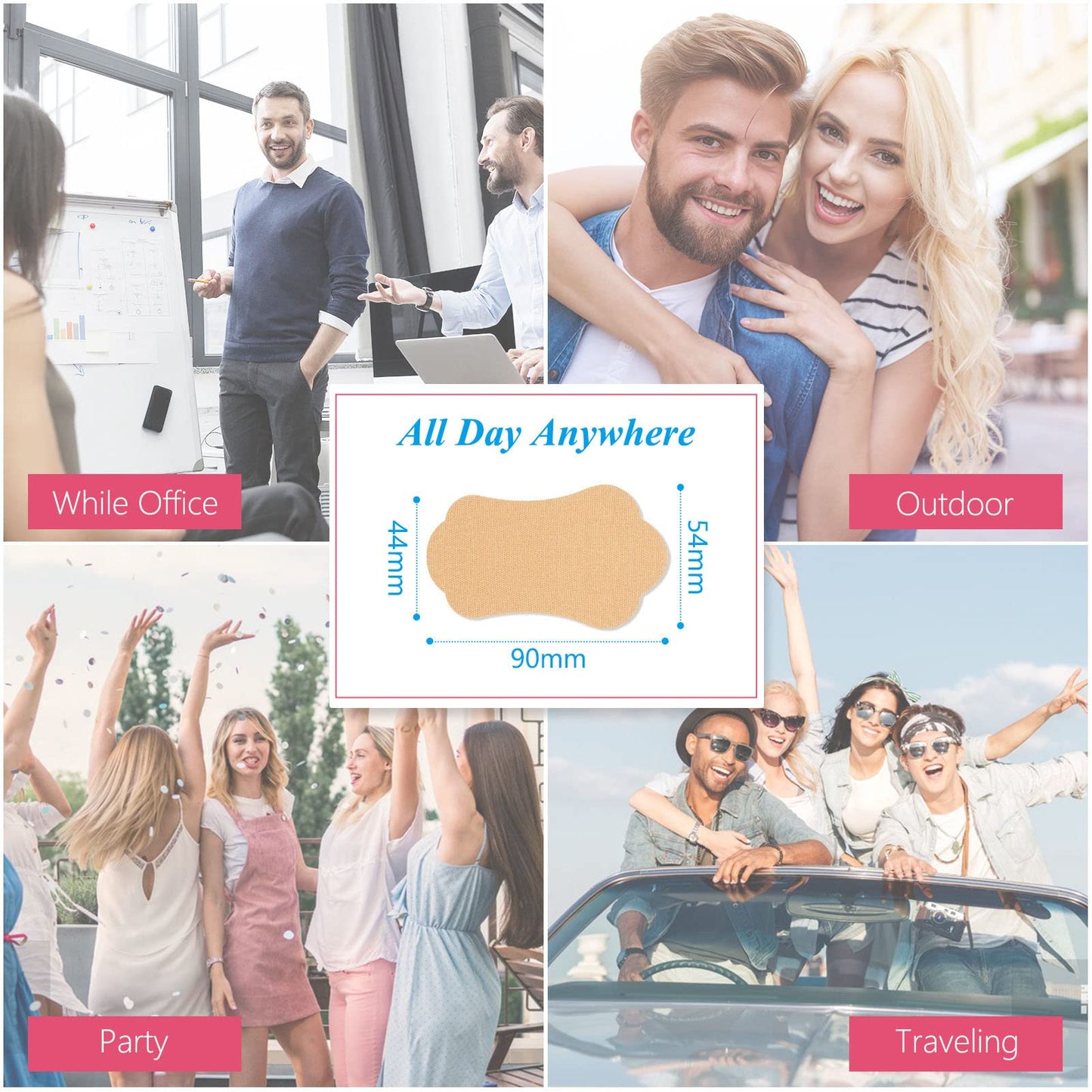 Underarm Sweat Patch Pad Armpit Deodorant Stickers armpit sweat pads armpits patch underarm Beauty and Personal Care HURRISE