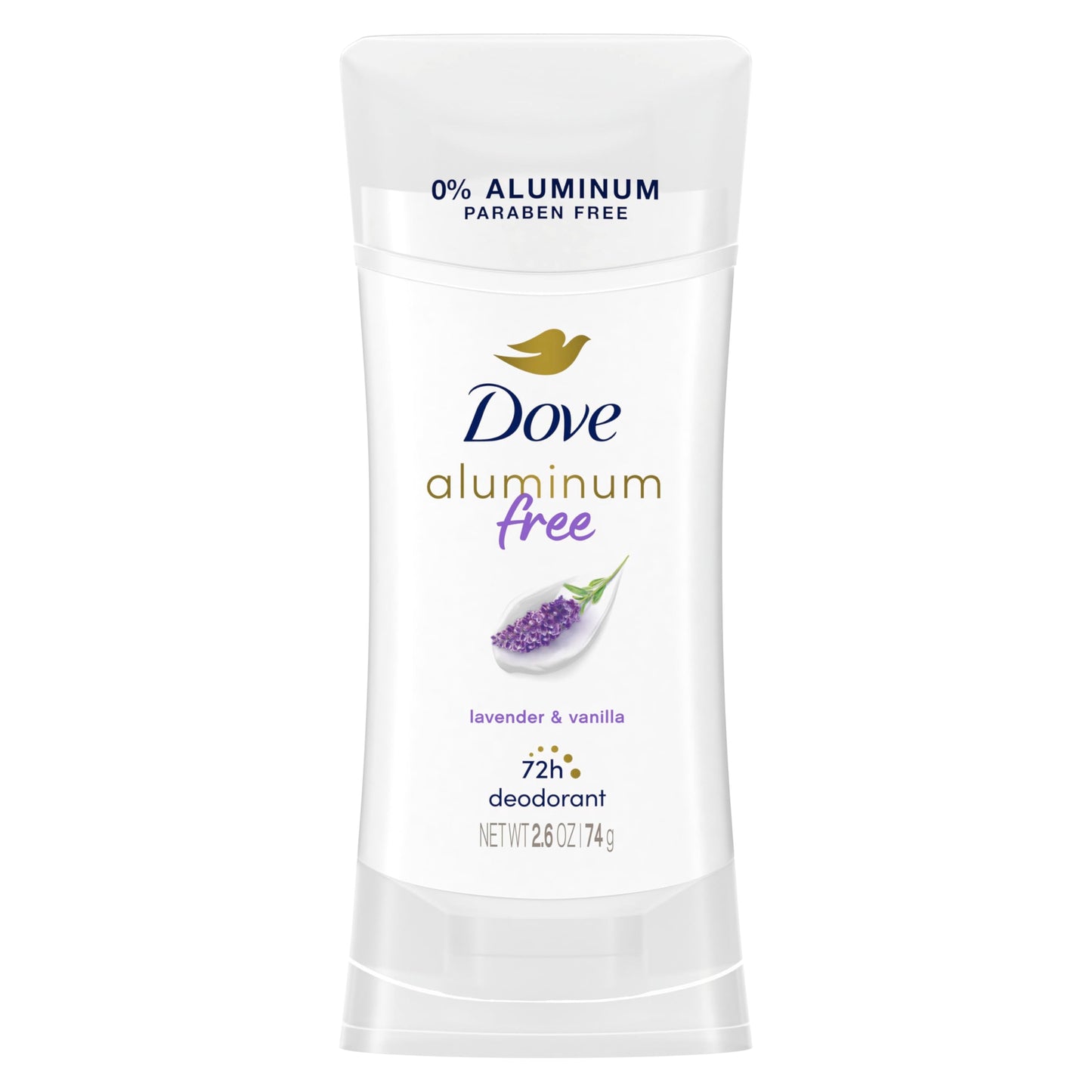 Dove 0% Aluminum Deodorant Stick Non irritating for Underarm Care Lavender and Vanilla Kindest Aluminum free 2.6 oz Beauty and Personal Care Dove