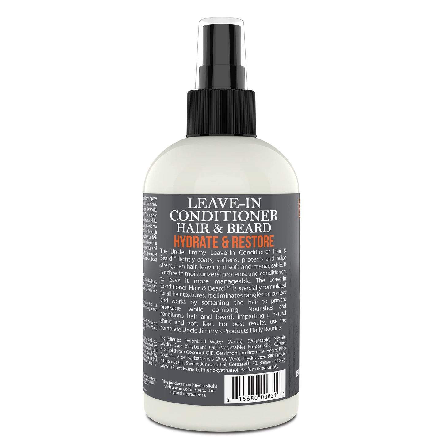 Uncle Jimmy Products Leave-In Conditioner for Healthy Beard Growth, Softening Hair, Hydrating Skin, and Eliminating Dandruff - 8 Fl Oz Beauty & Personal Care Uncle Jimmy