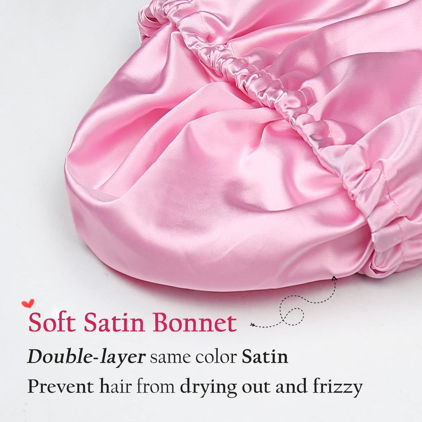Night Cap Satin Beanie Silk Turban Curly Hair Wrap for Sleeping Pink Beauty and Personal Care Alnorm