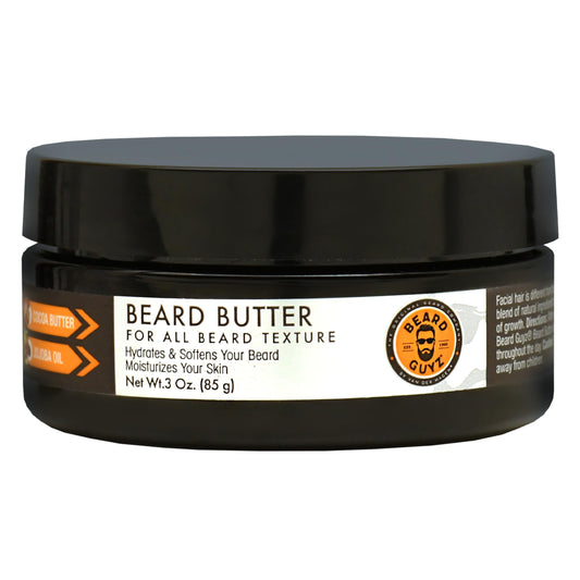 Beard Guyz Beard Butter - Moisturizing Beard Leave-In Conditioner and Softener for Men, Tames Frizz, Softens and Hydrates Facial Hair - 3 oz Beauty & Personal Care Beard Guyz