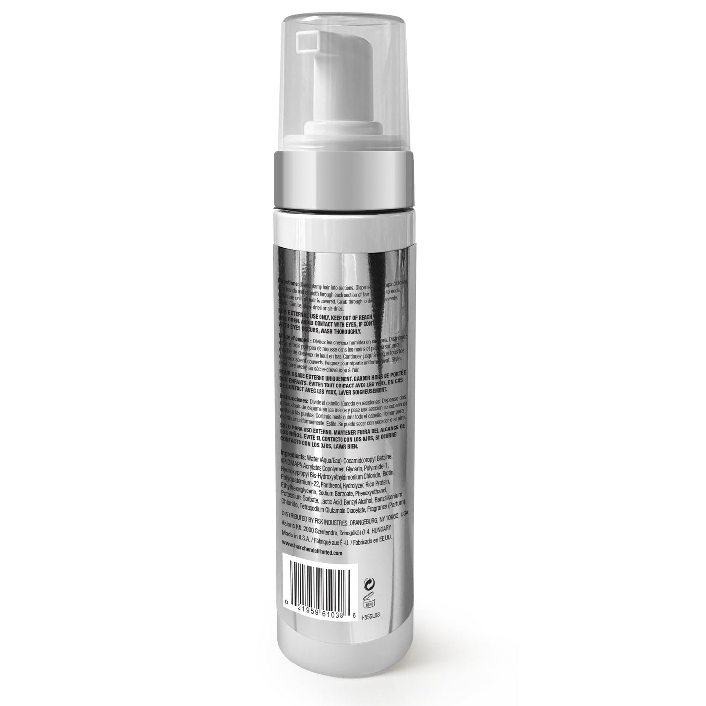 Hair Chemist SLEEK Extra Large Volumizing Foam 8 oz. - Natural Hair Volume & Thermal Protectant, Frizz Free Volumizing Foam Beauty & Personal Care Hair Chemist