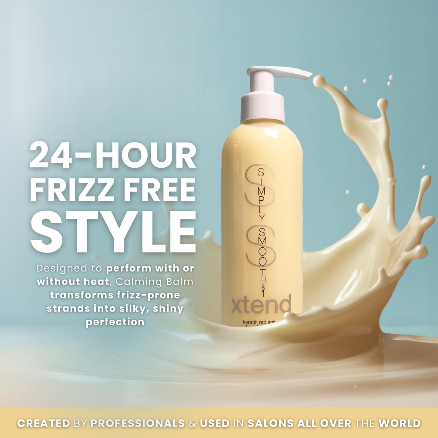 SIMPLY SMOOTH Xtend Keratin Replenishing Calming Balm Smoothing Or Curling Balm 1-Day Frizz Free Blowout Infused with Collagen To Repair Dry, Damaged Beauty & Personal Care SIMPLY SMOOTH