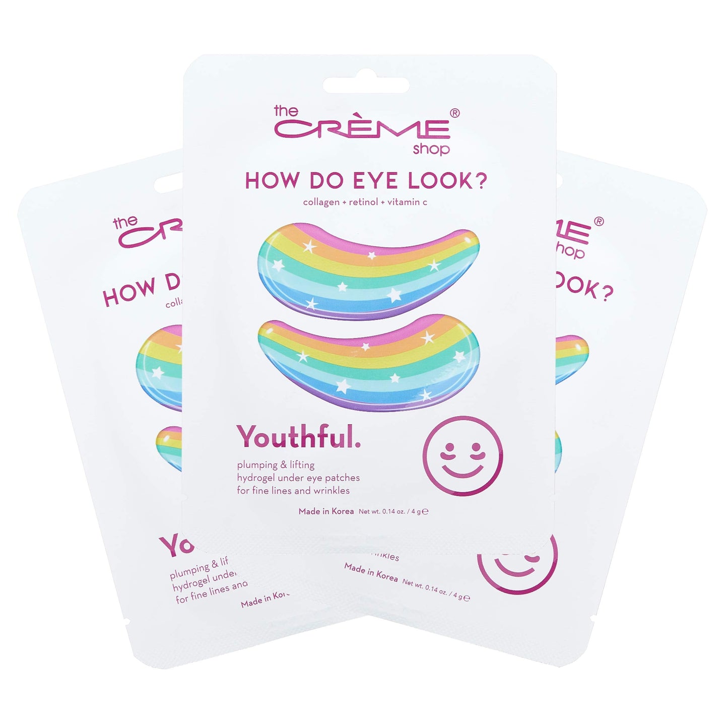 The Crème Shop - How Do Eye Look? Hydrogel Under Eye Patches (Youthful) 3 Pack Beauty & Personal Care The Crème Shop
