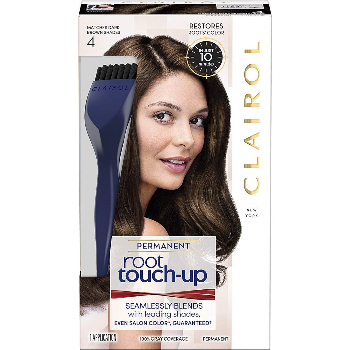 Clairol Permanent Root Touch-Up Kit, Dark Brown 4, 1 Application each (Value Pack of 8) Beauty & Personal Care NICE 'N EASY