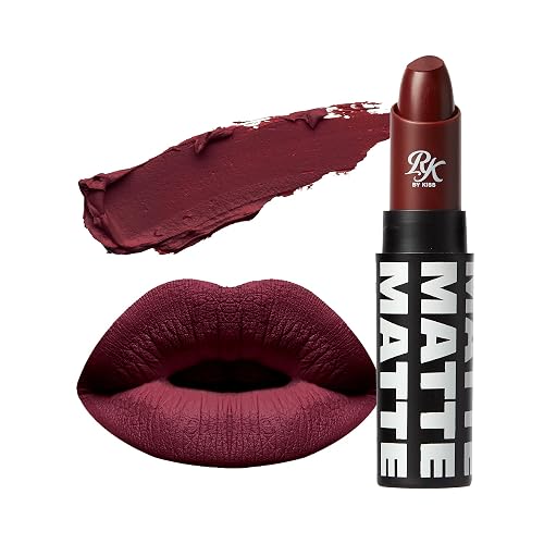 Ruby Kisses Lipstick, Matte Finish, Long-Lasting, Highly Pigmented, Smooth Apply, Full Coverage Lip Color Makeup (Sinful Red) Beauty & Personal Care Ruby Kisses