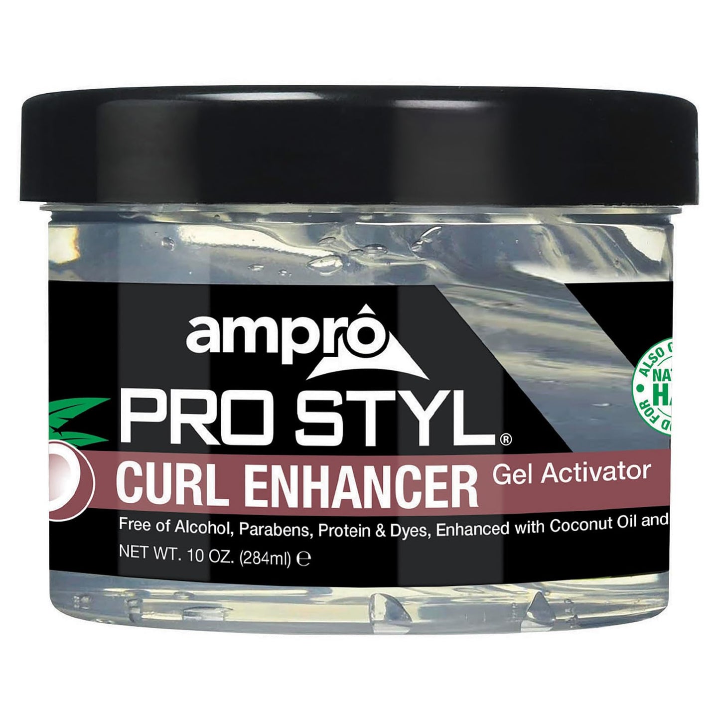 AmPro Pro Styl Curl Enhancer - Gel Activator with Coconut Oil to Moisturize and Define Coils and Waves - Helps Protect and Hydrate Hair Shaft - Tames Beauty & Personal Care AmPro